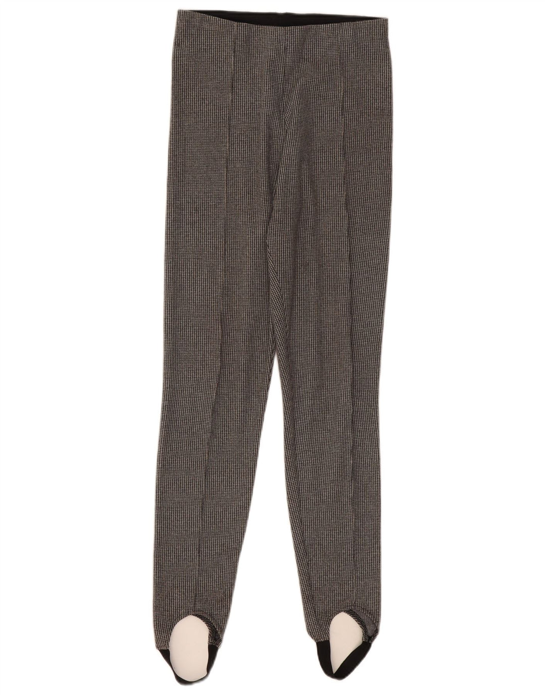 Pantaloni casual con staffa da donna Zara UK 12 pied de poule grigio medio