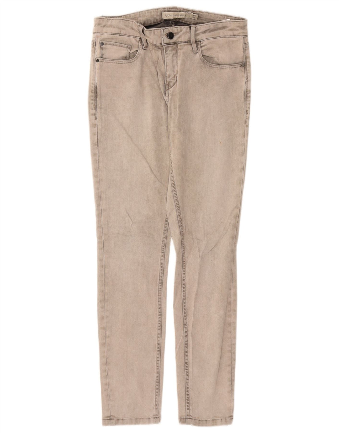 CALVIN KLEIN Jeans slim da donna W30 L30 cotone grigio