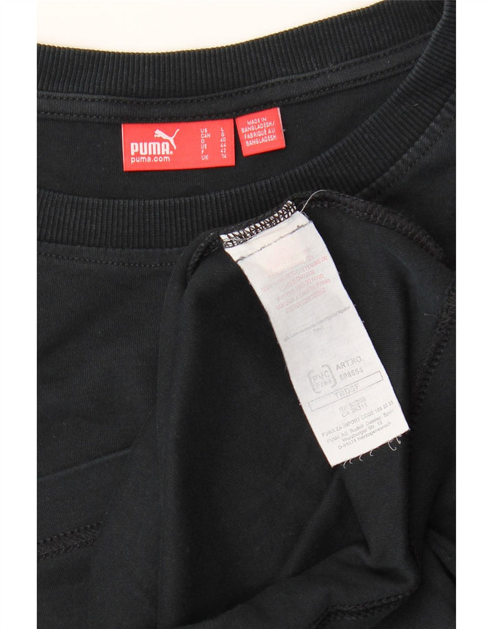 T-shirt da donna Puma UK 14 media cotone nero