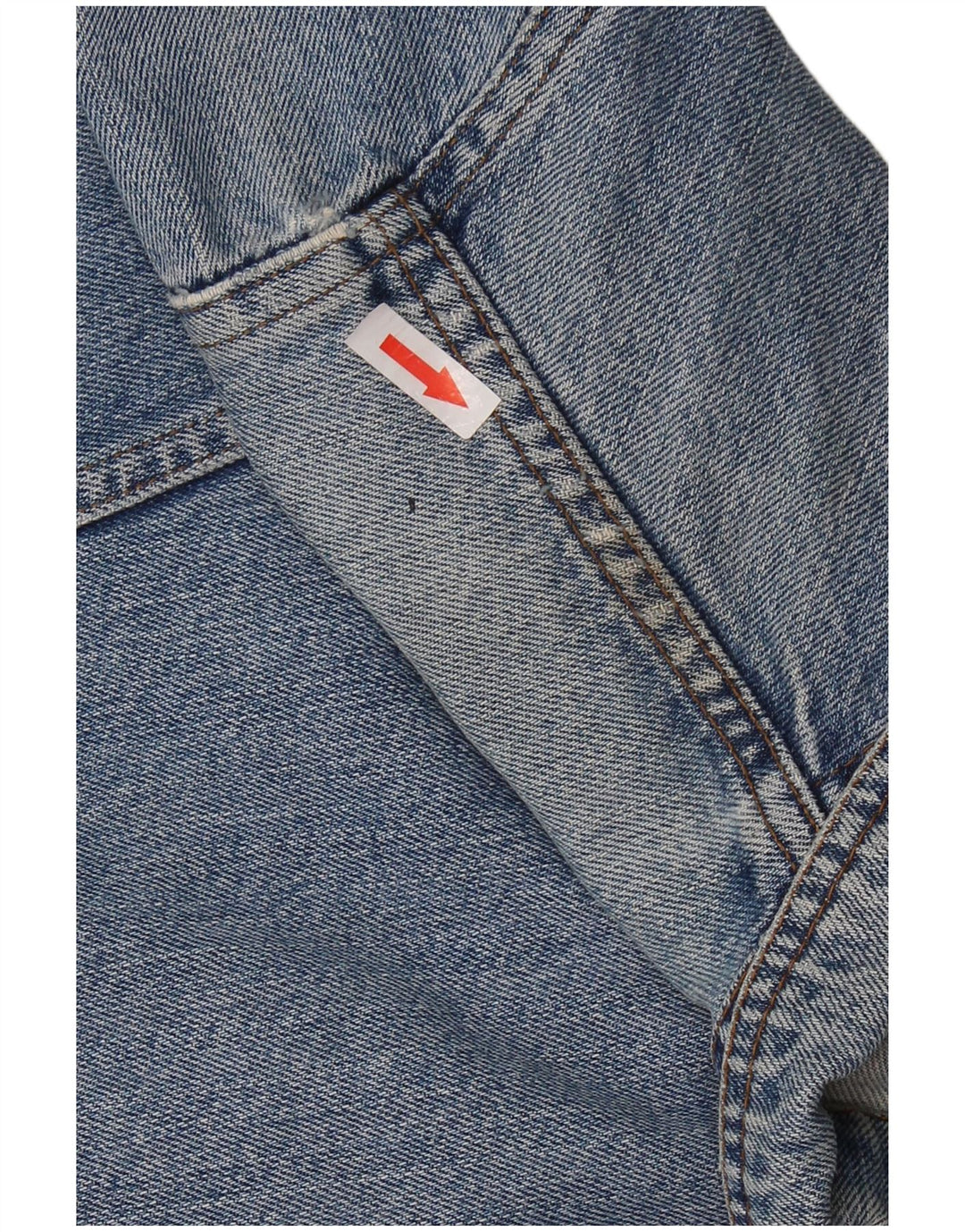 Giacca di jeans corta da donna VINTAGE UK 14 Blu medio