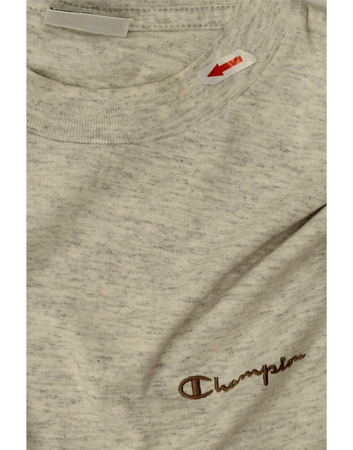 T-shirt da uomo Champion Top grande grigia chiazzata