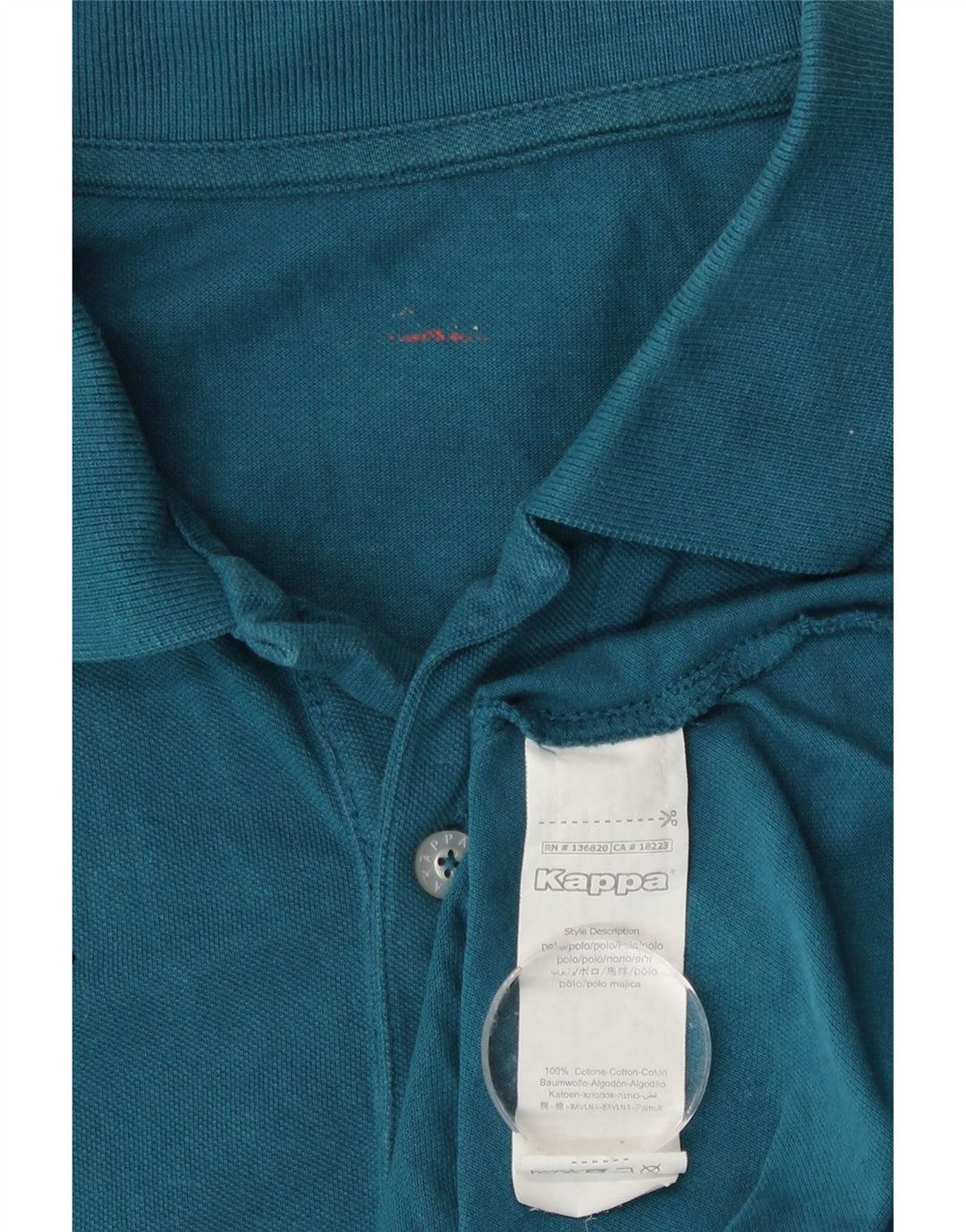 Polo Kappa Uomo Large Blu In Cotone