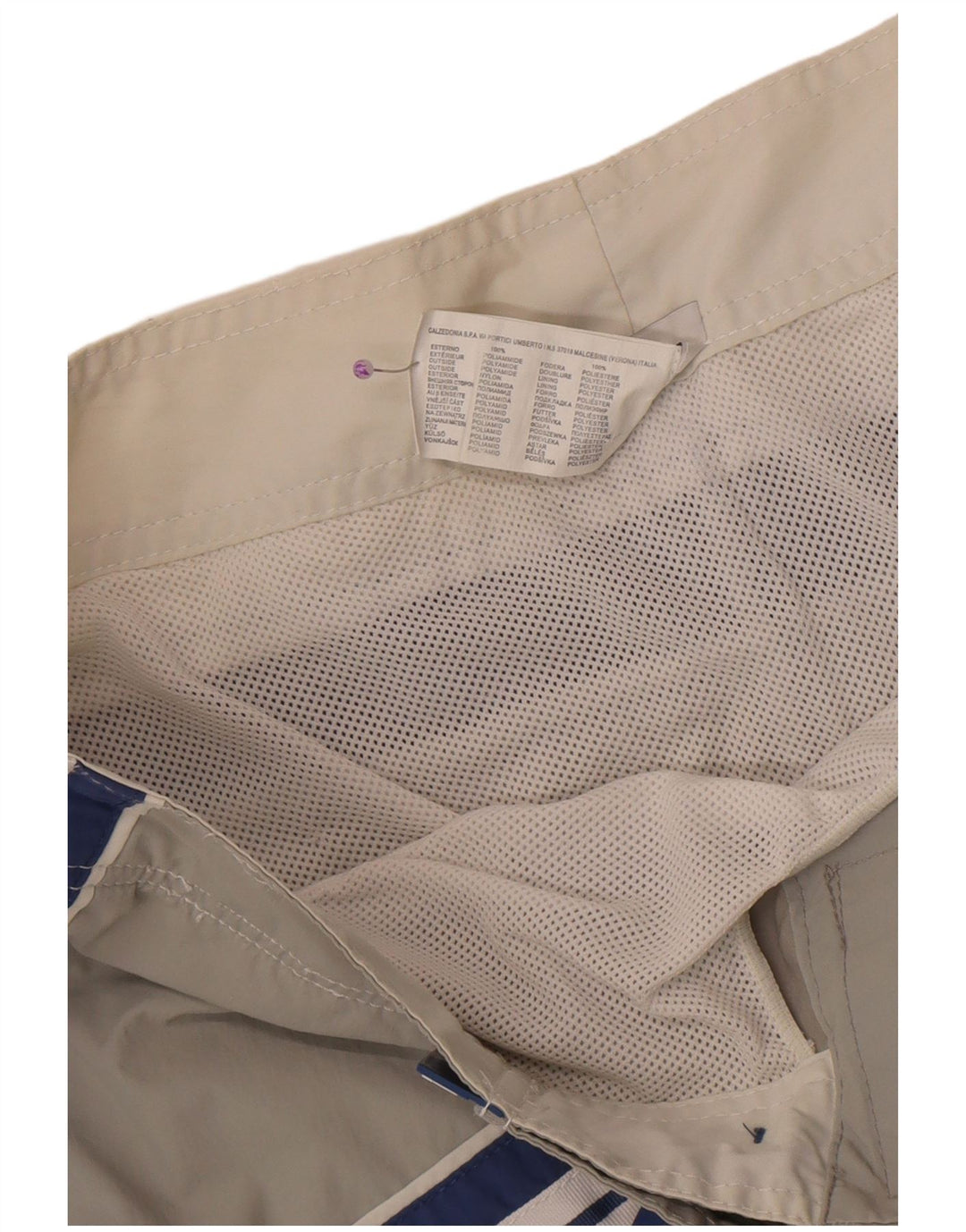 Pantaloncini da bagno grafici da uomo Coast in poliammide color block grigio medio
