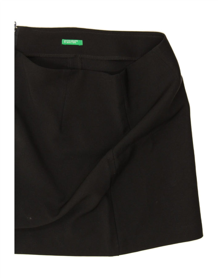 BENETTON Womens Mini Skirt EU 46 XL W32 Black Polyester Vintage Benetton and Second-Hand Benetton from Messina Hembry 