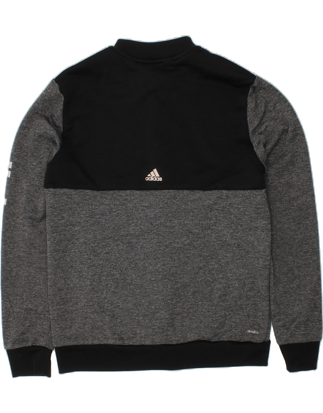 ADIDAS Boys Climalite Tracksuit Top Jacket 13-14 Years  Grey Colourblock Vintage Adidas and Second-Hand Adidas from Messina Hembry 