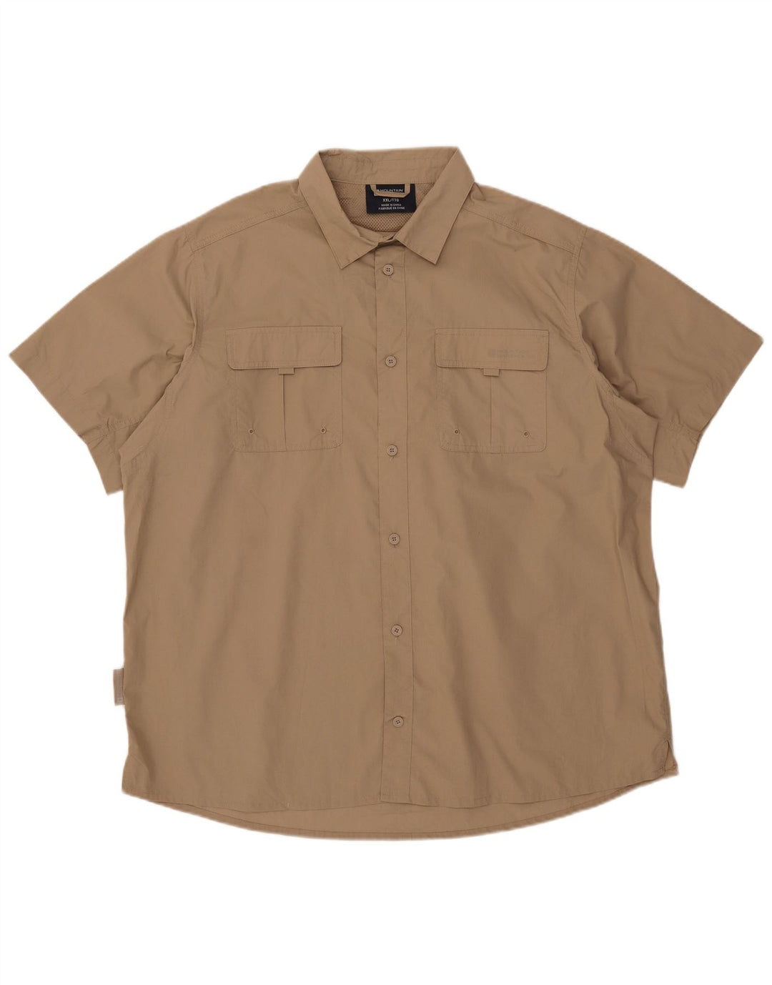 Camicia a maniche corte da uomo Mountain Warehouse 2XL Poliestere beige