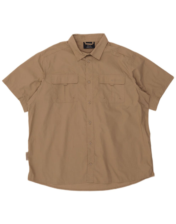 Camicia a maniche corte da uomo Mountain Warehouse 2XL Poliestere beige