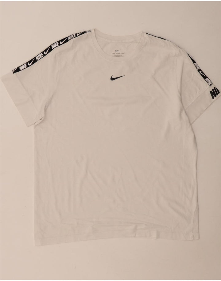 T-shirt grafica da uomo con vestibilità standard NIKE XL bianca