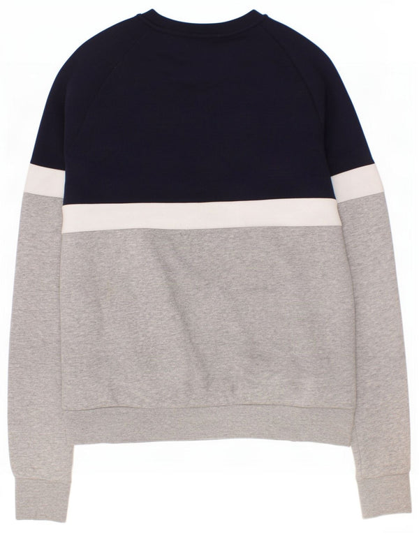 Felpa Adidas Bambino 13-14 anni in cotone color block grigio