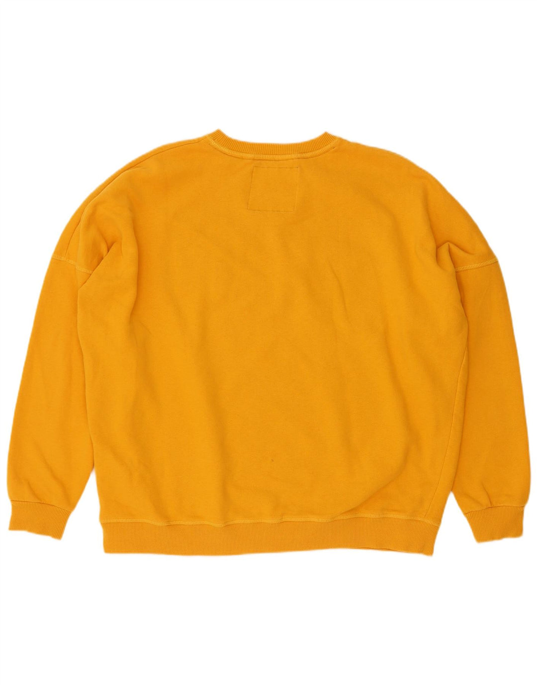 Felpa oversize con grafica da donna Superdry, maglione UK 12, colore giallo medio