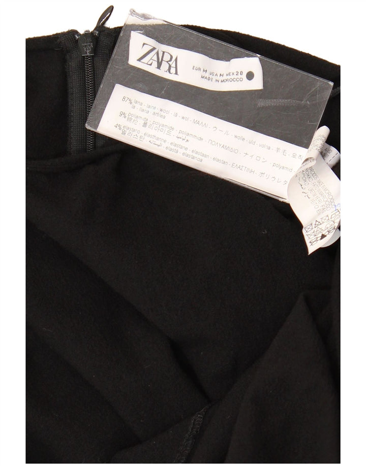 Abito lungo ZARA da donna a maniche lunghe UK 12 medio in lana nera