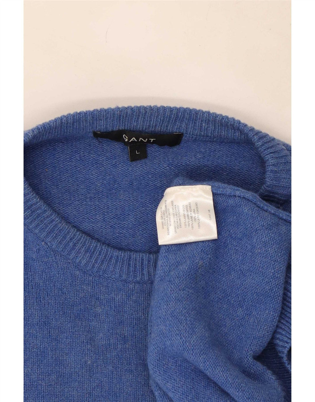 Gant Uomo Maglione Girocollo Maglione Grande Lana Blu