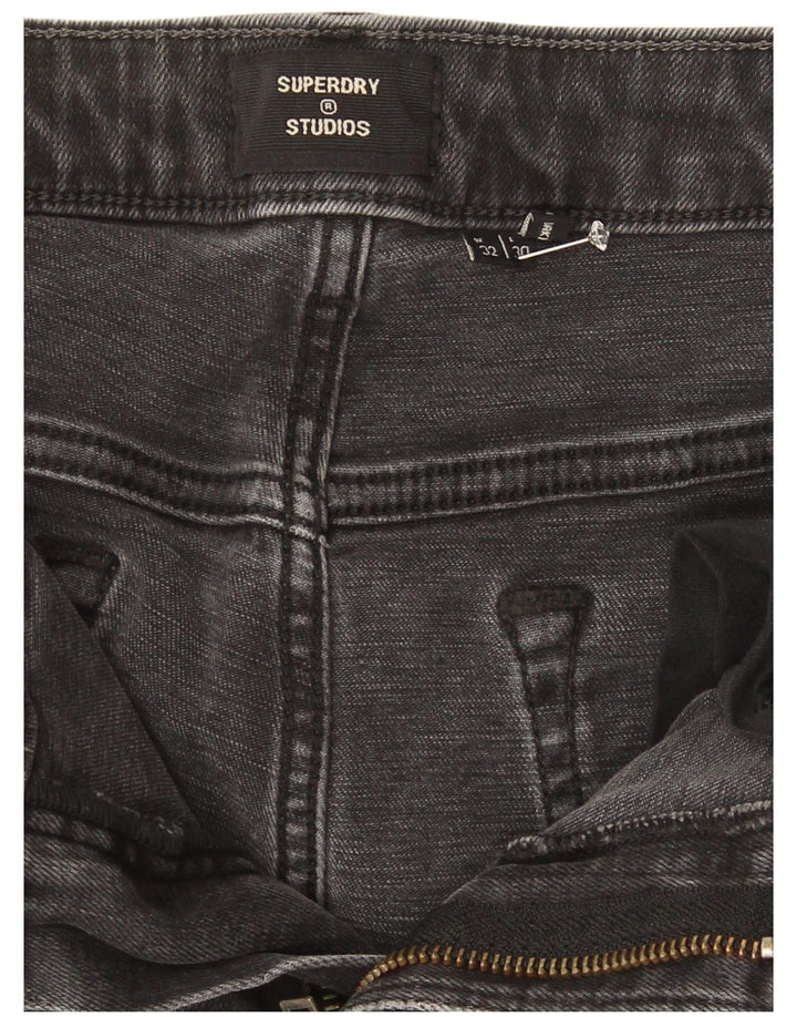 Jeans Superdry Donna Crop Slim W32 L25 Cotone Grigio