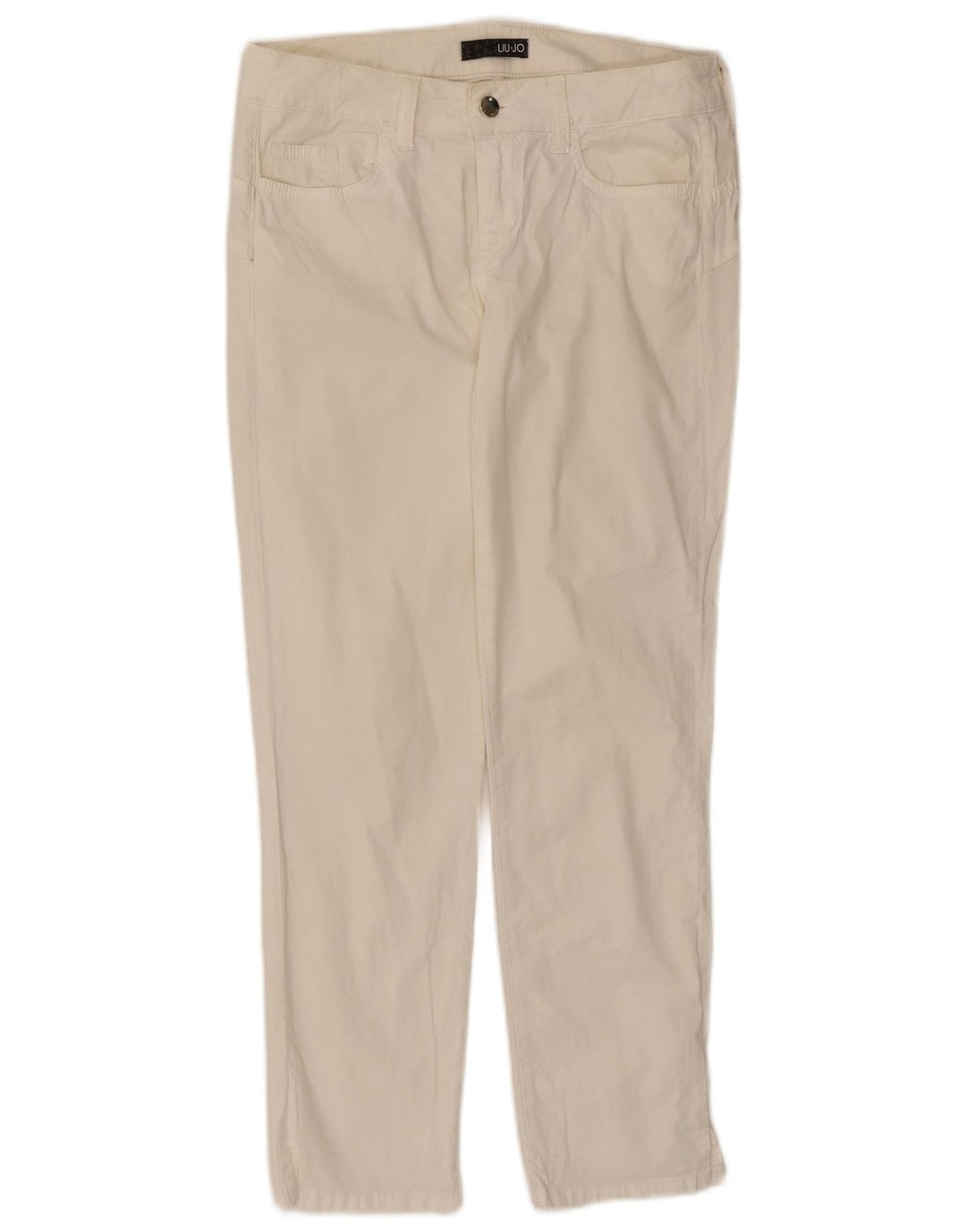 Pantaloni casual slim da donna Liu Jo W30 L27 bianchi