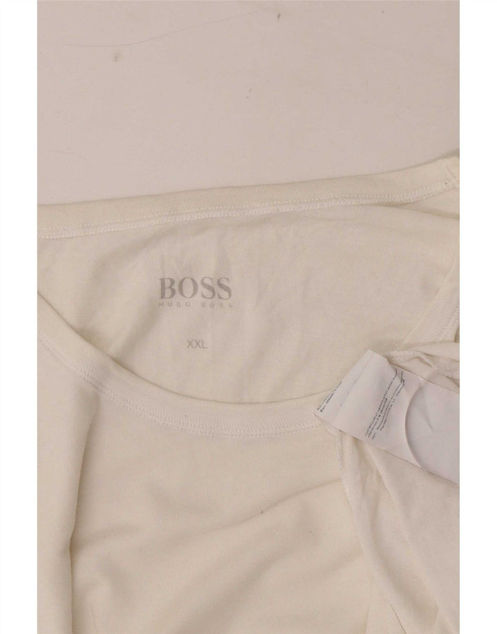T-shirt da uomo Hugo Boss Top 2XL cotone bianco