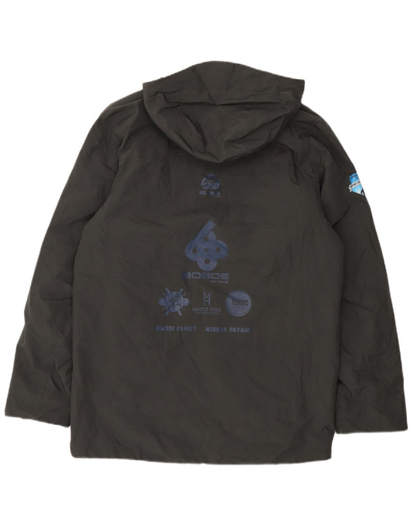 Giacca a vento con cappuccio grafica da uomo The North Face UK 38 Grigio medio
