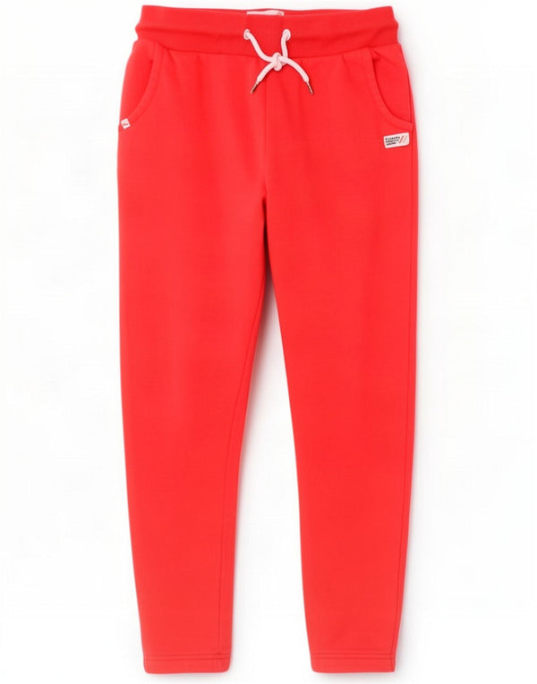 Superdry Pantaloni da tuta da donna Joggers UK 14 Large Rosso Cotone