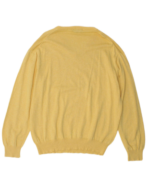 Gant Maglione da uomo con scollo a V 2XL cotone giallo