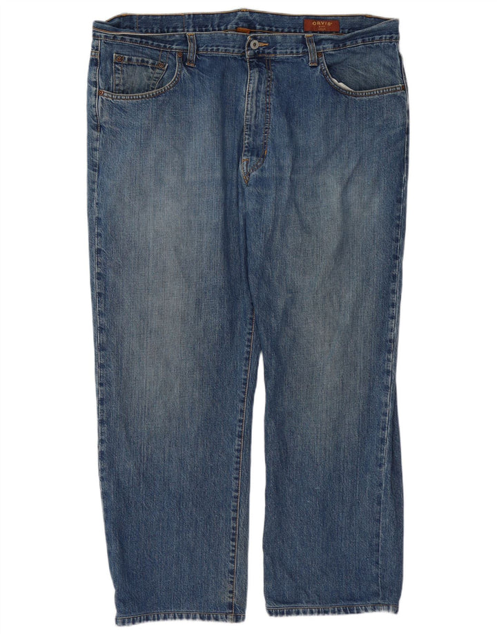Jeans dritti da uomo Orvis W44 L30 cotone blu