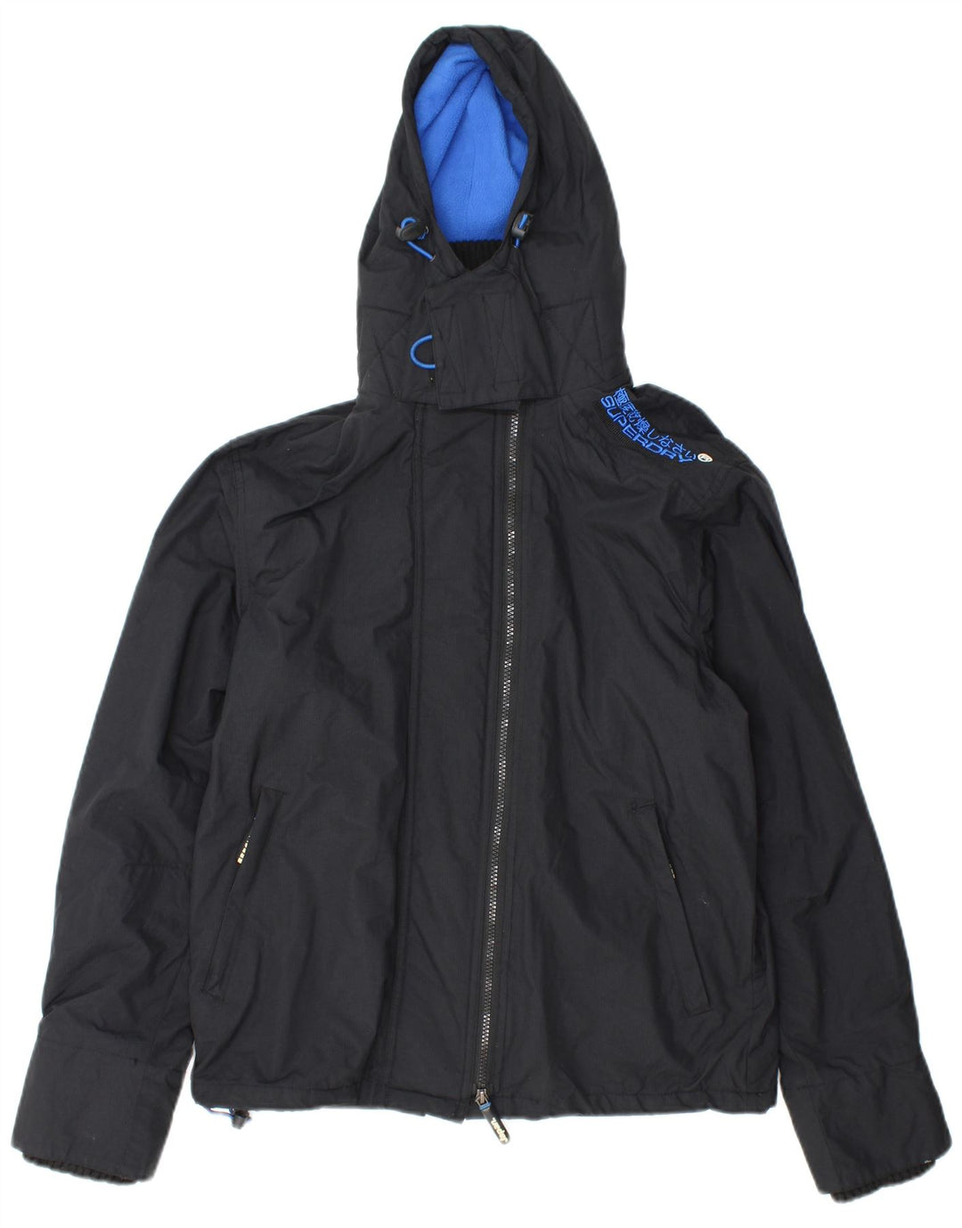 Giacca a vento grafica da donna SUPERDRY UK 14 media nera