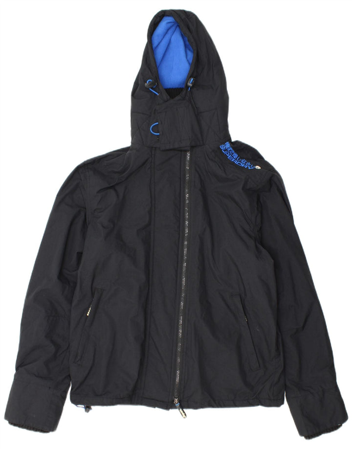 Giacca a vento grafica da donna SUPERDRY UK 14 media nera