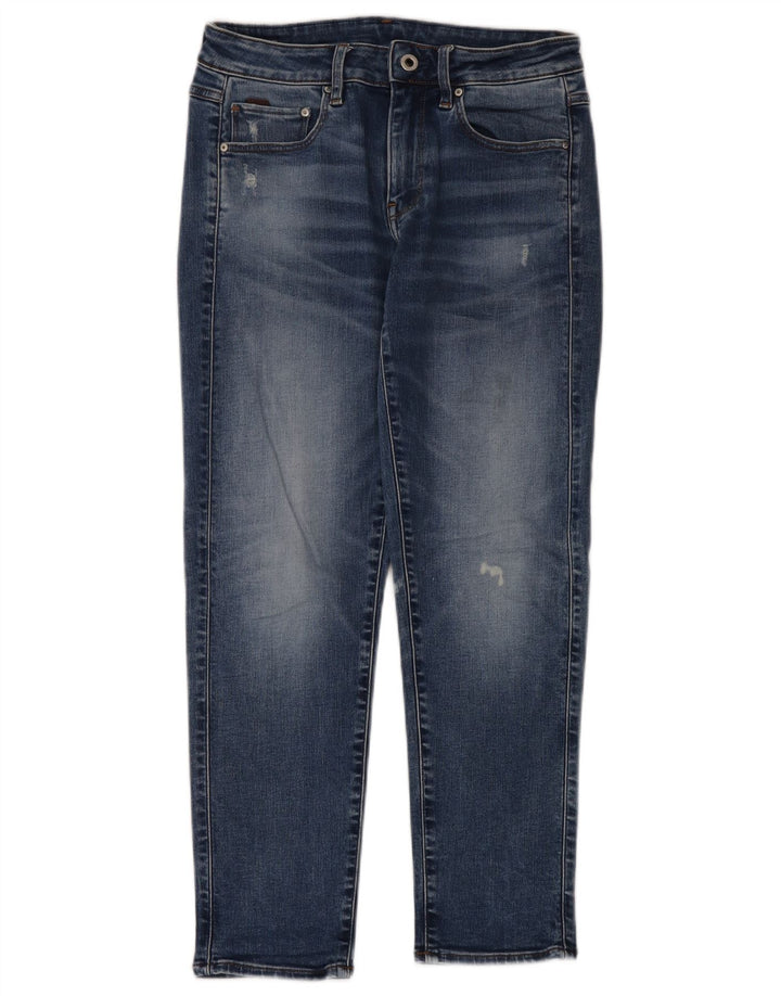 Jeans slim invecchiati da donna G-Star W24 L30 cotone blu