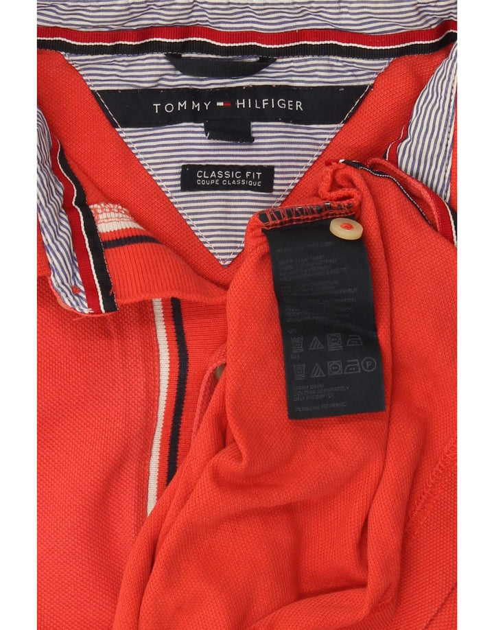 Polo da uomo Tommy Hilfiger vestibilità classica in cotone rosso medio