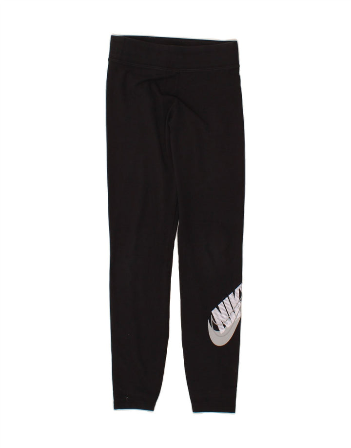 NIKE Womens Graphic Leggings UK 8 Small  Black Cotton Vintage Nike and Second-Hand Nike from Messina Hembry 