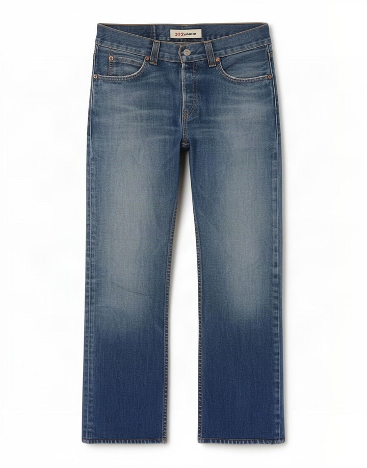 Levi's Uomo 512 Jeans Bootcut W31 L28 Cotone Blu