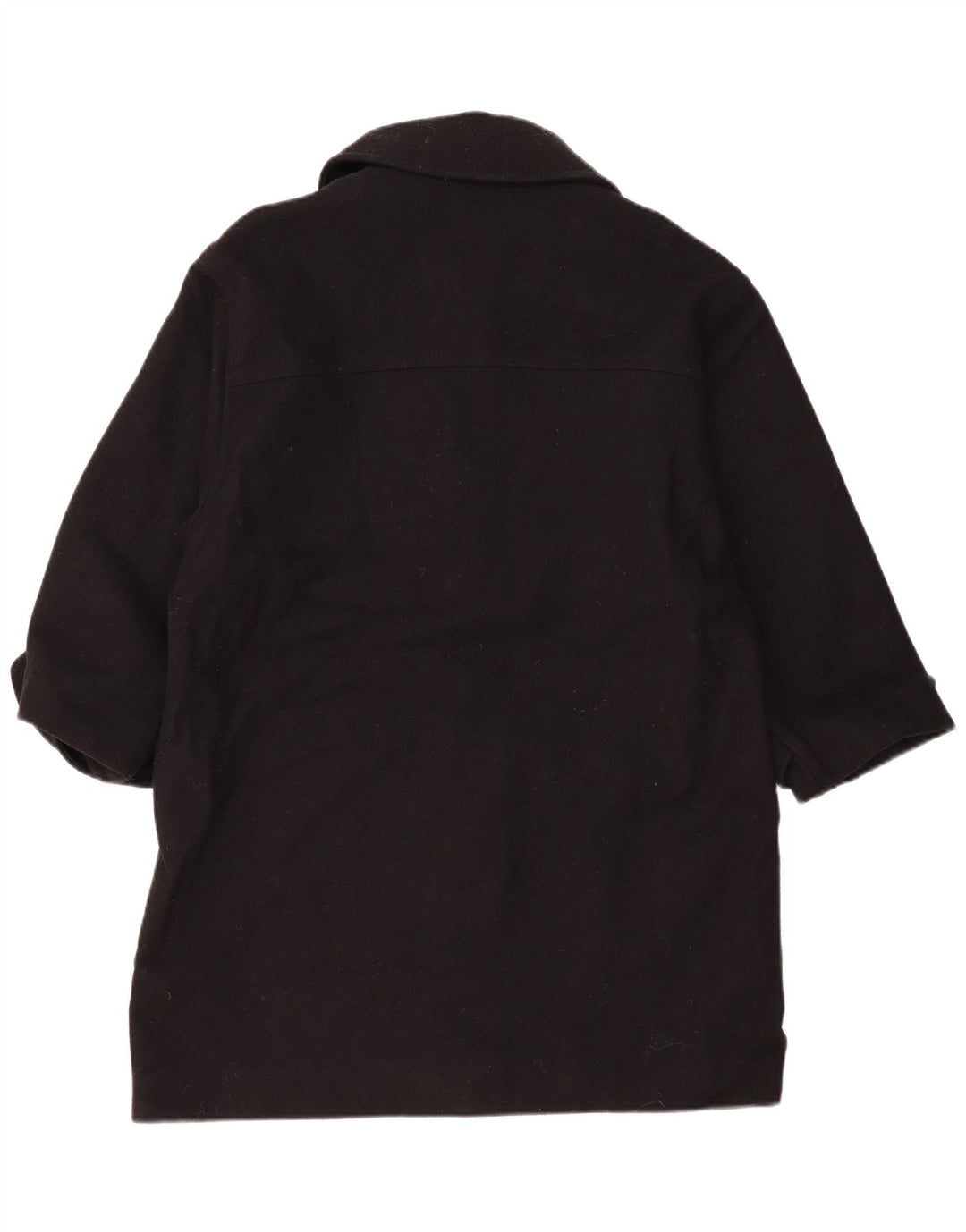Montgomery oversize da donna vintage UK 14 lana nera media