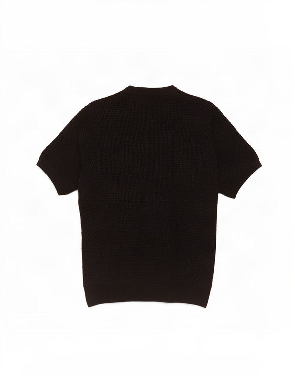 Maglione girocollo a maniche corte da donna Zara UK 12 medio nero