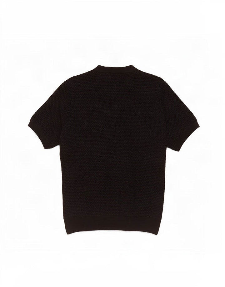 Maglione girocollo a maniche corte da donna Zara UK 12 medio nero