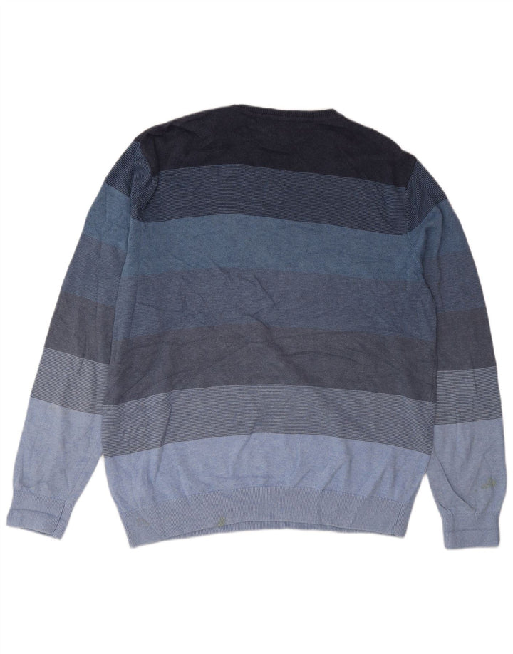 Maglione maglione girocollo da uomo Marks & Spencer a righe grandi blu