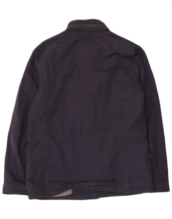MASSIMO DUTTI Mens Utility Jacket UK 38 Medium Navy Blue