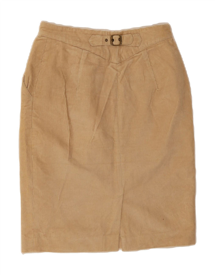 BELFE Womens Corduroy Skirt IT 44 Medium W26 Beige Cotton Vintage Belfe and Second-Hand Belfe from Messina Hembry 