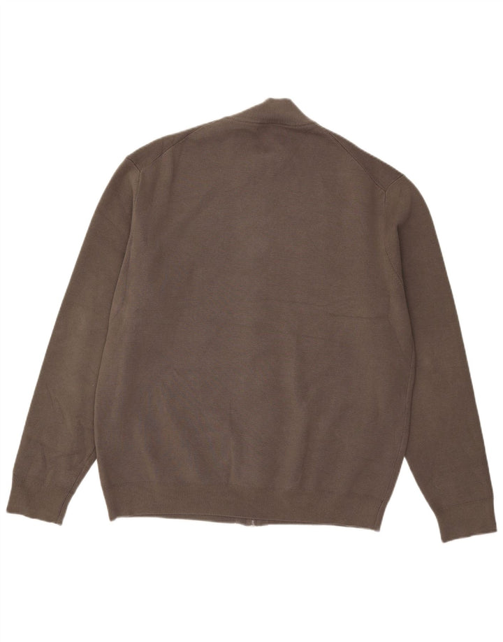 Maglione cardigan da uomo Massimo Dutti XL in cotone grigio