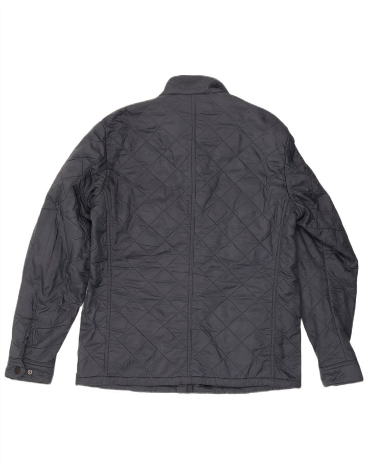 BARBOUR Giacca trapuntata da uomo UK 40 Large Blu Navy in poliammide