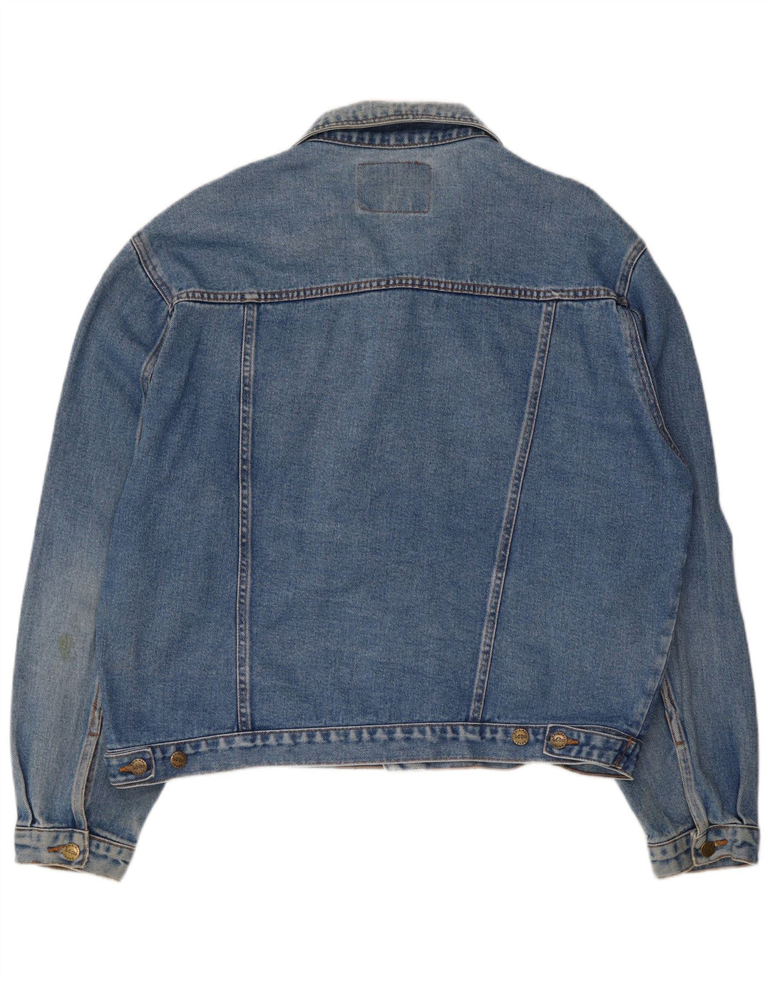 Giacca di jeans vintage da uomo UK 44 2XL cotone blu