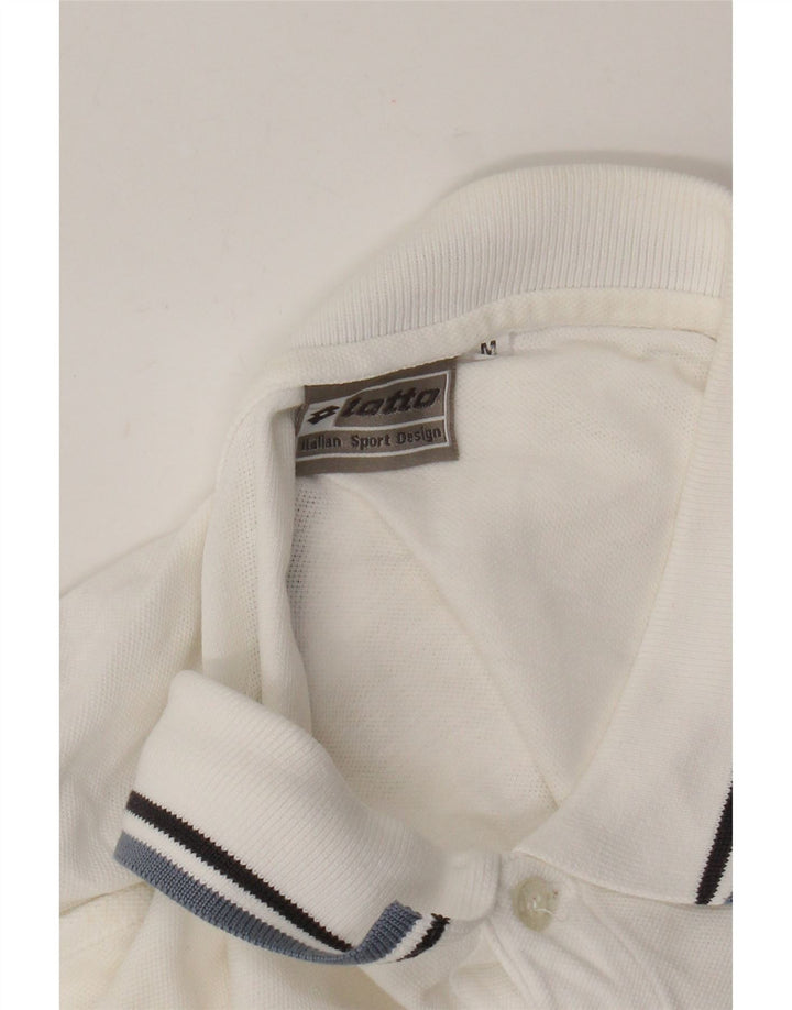 Polo da uomo Lotto di colore bianco medio