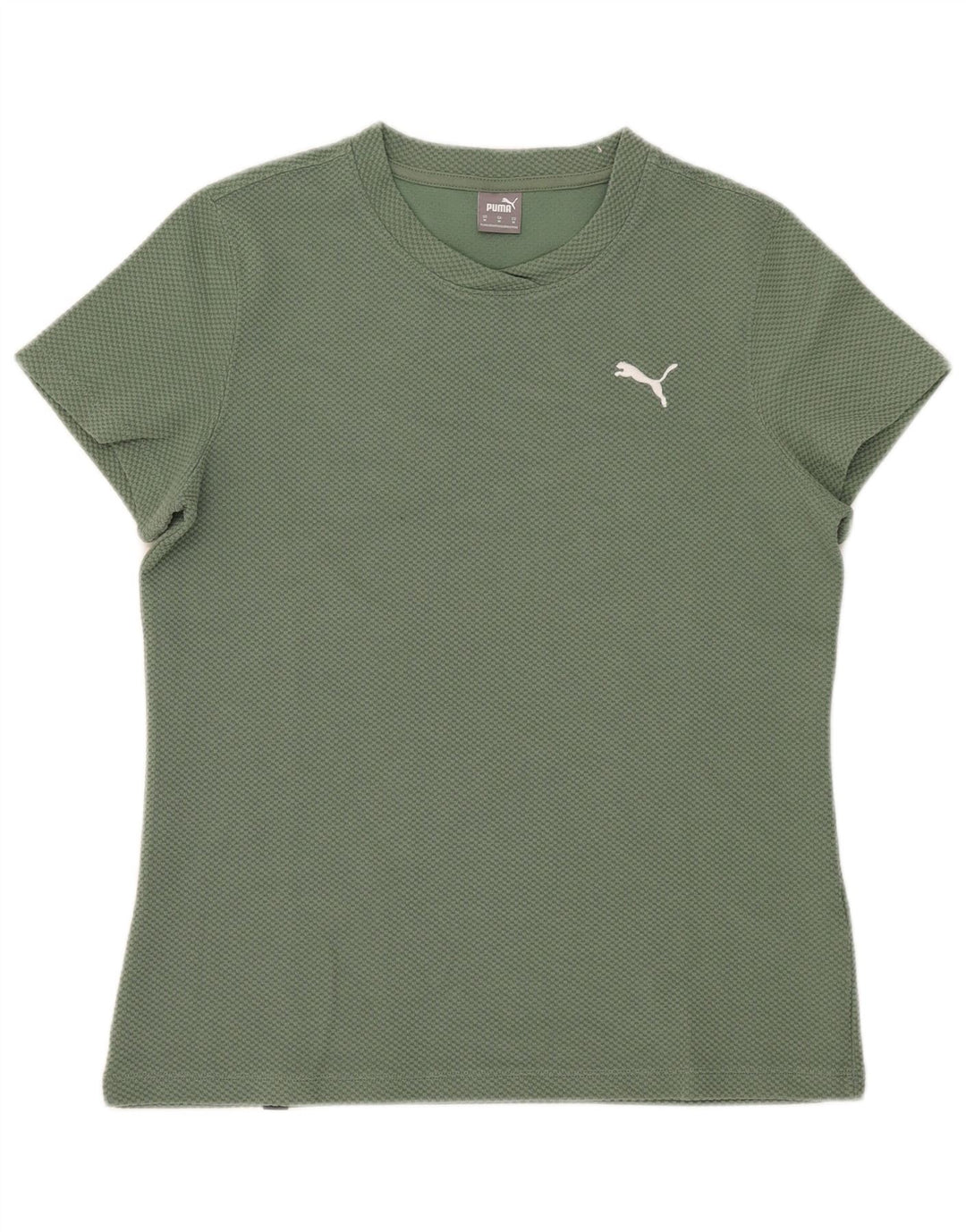 T-shirt da donna Puma Top UK 12 cotone verde medio