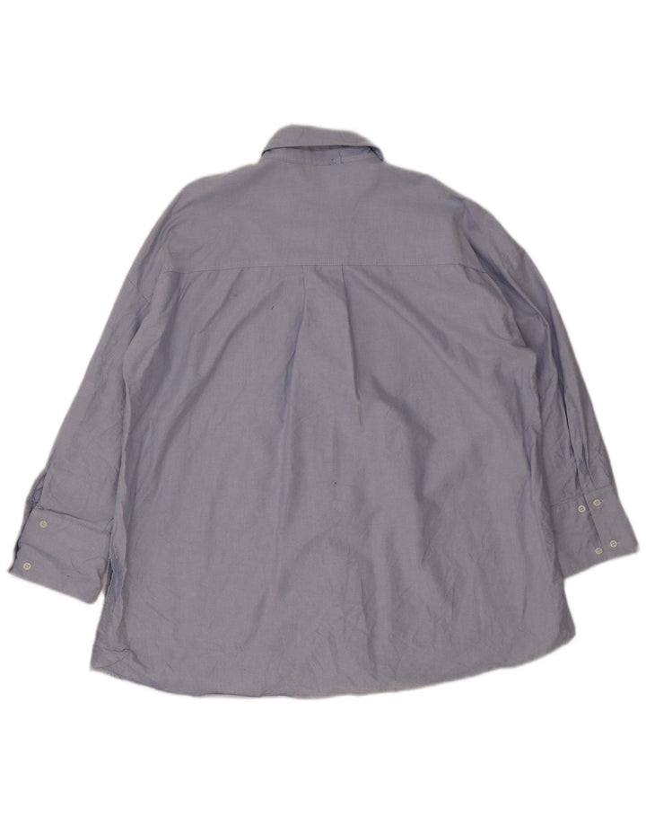Camicia oversize lunga da donna Zara UK 14 Cotone blu medio