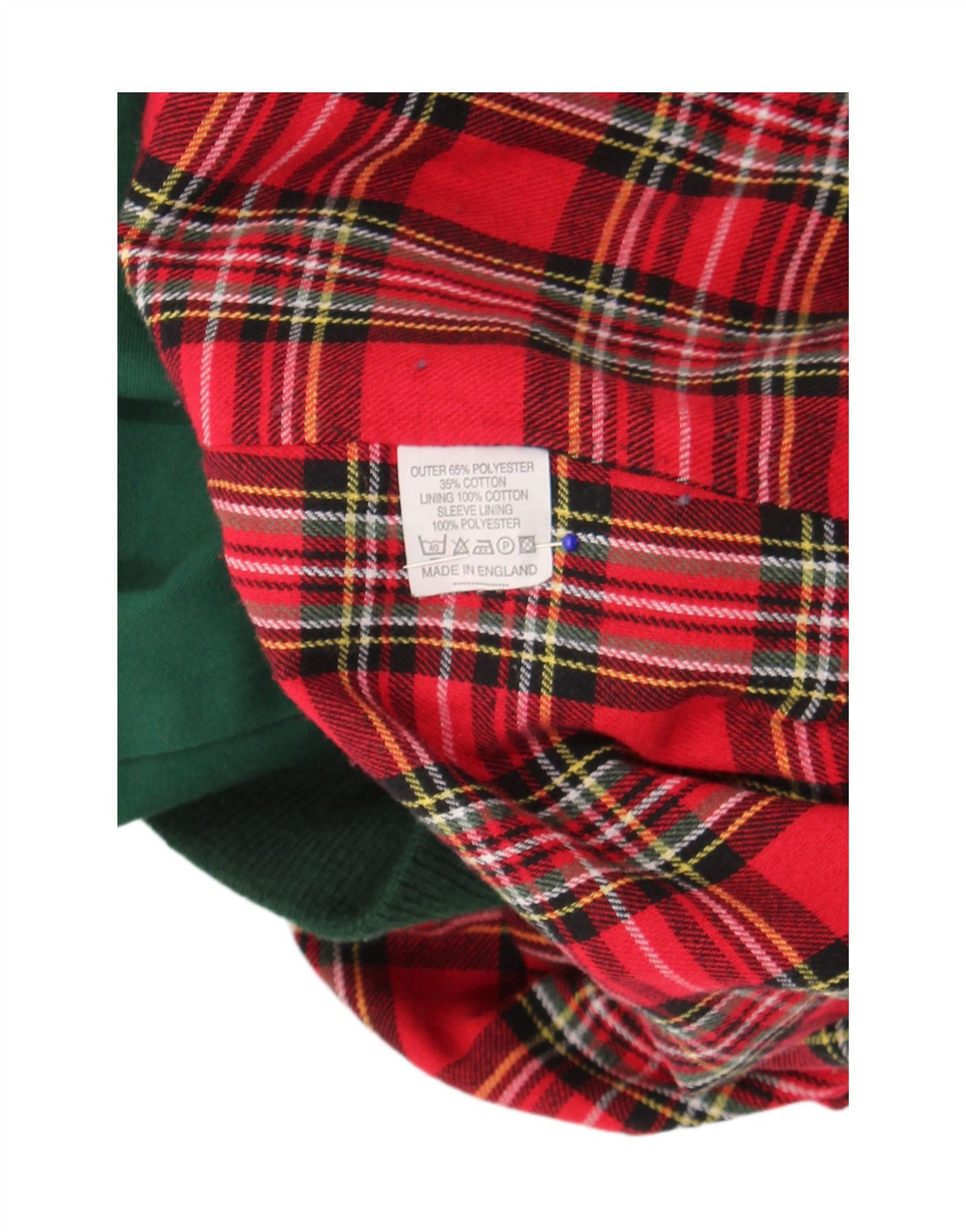 Giubbotto bomber vintage da uomo UK 40 grande verde poliestere retrò