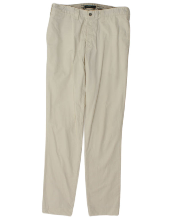 Pantaloni casual affusolati da uomo Dickies W33 L33 cotone gessato bianco