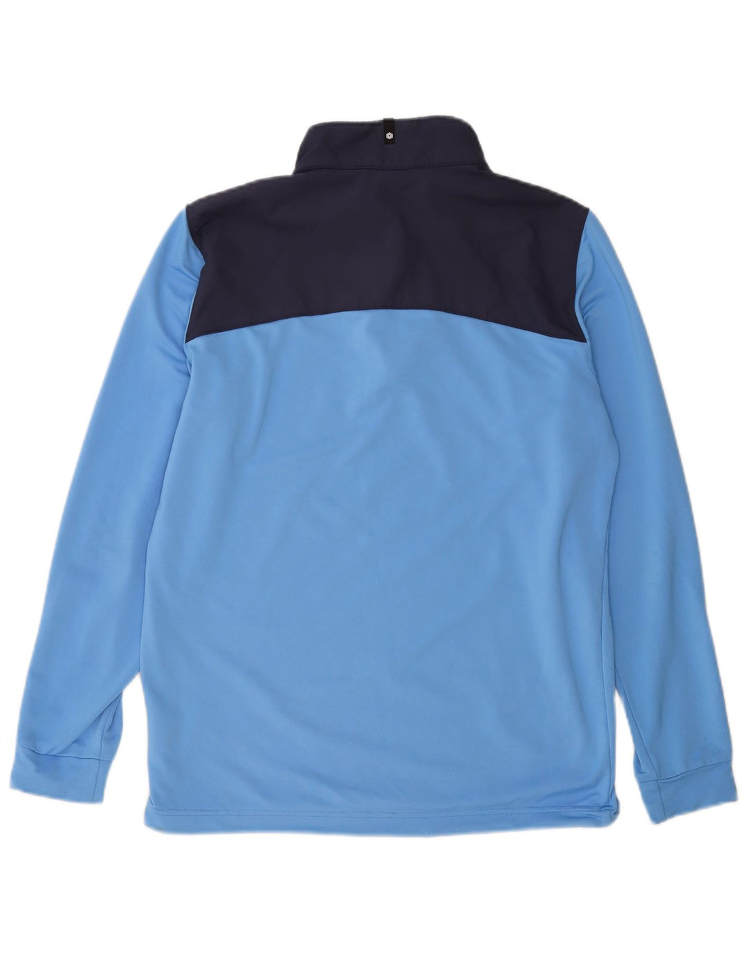 Maglia da tuta da uomo Puma con zip e collo in poliestere color block blu medio