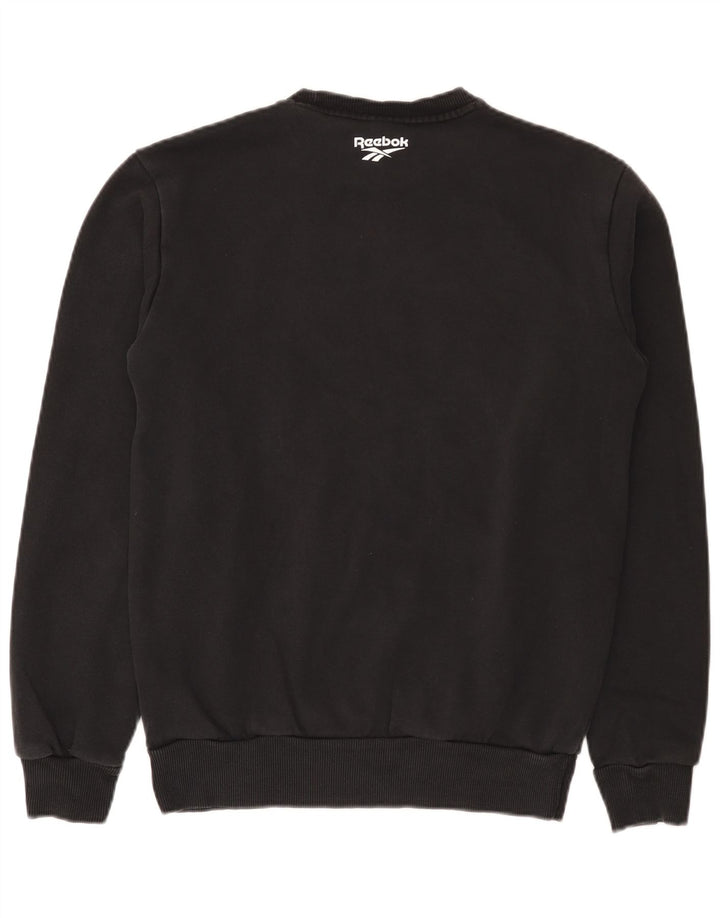 Felpa grafica da uomo Reebok Maglione piccolo in cotone nero