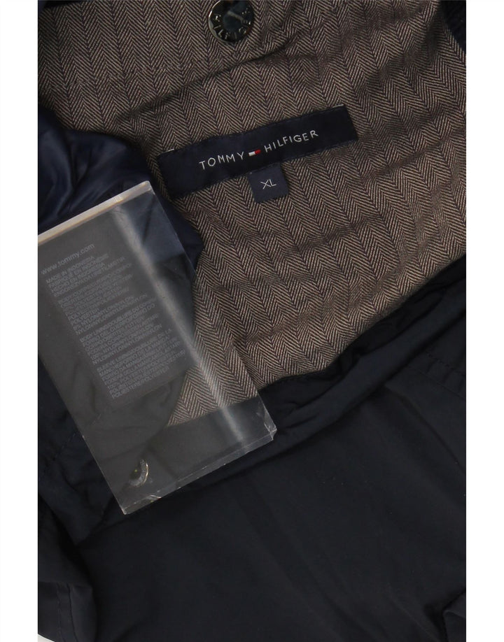 TOMMY HILFIGER Giacca utility da uomo UK 42 XL Poliestere blu navy