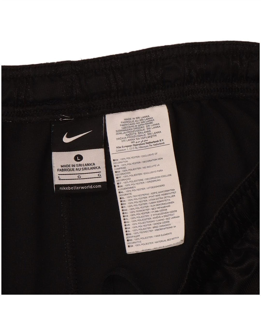 Pantaloncini sportivi da uomo Nike Large neri in poliestere