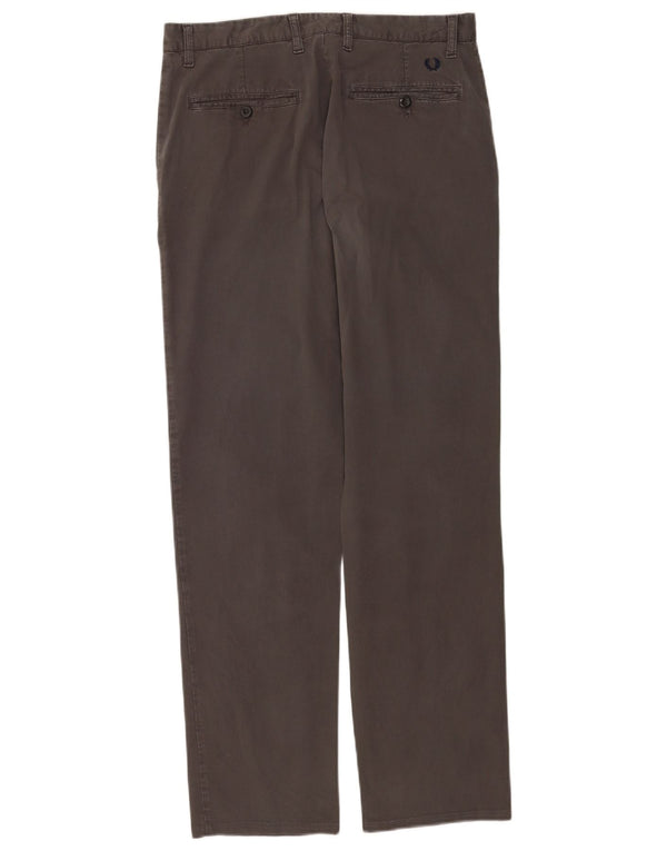 Pantaloni chino dritti da uomo Fred Perry IT 46 Small W30 L31 Grigio