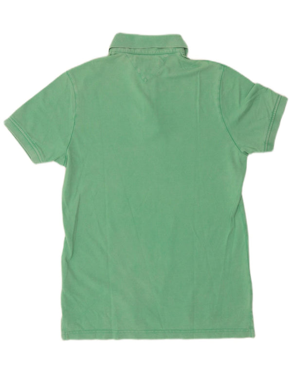 Polo slim fit da uomo Tommy Hilfiger in cotone verde medio