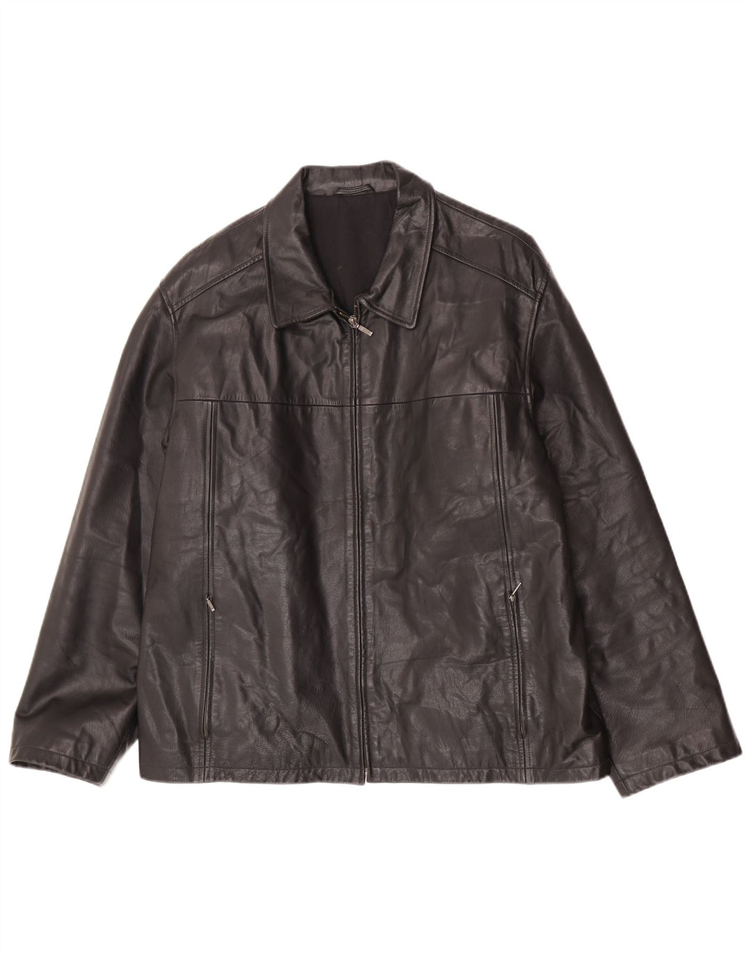 Giacca in Pelle Uomo I NAVIGLI IT 56 3XL Nera